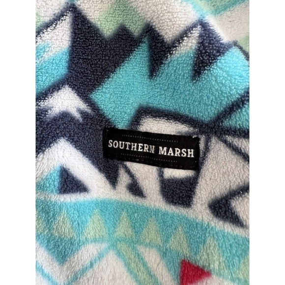 Youth Fairbanks Pullover in White & Teal by Southern Marsh Youth Size Large EUC - Picture 3 of 16